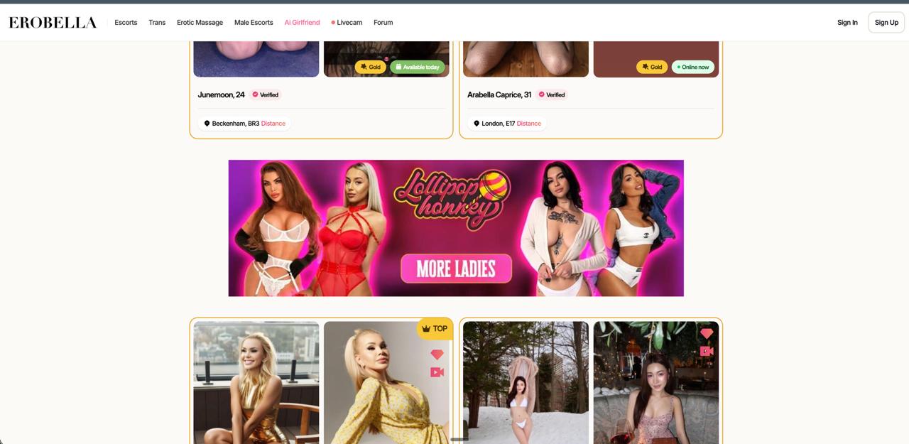 Banner between listing cards on desktop