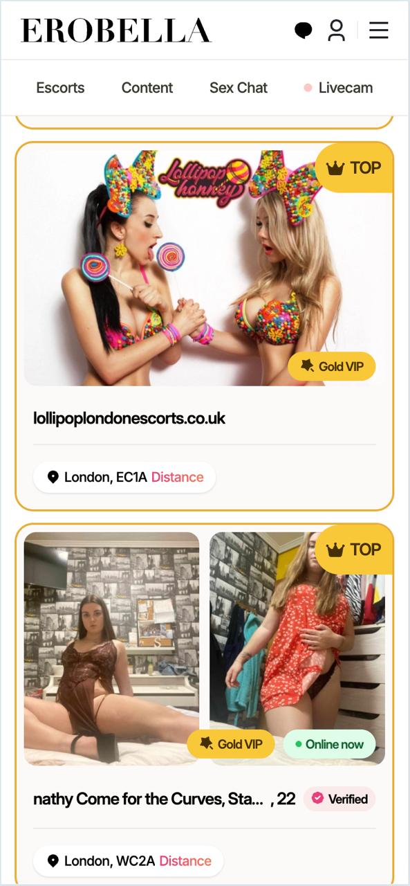Agency card in mobile search results